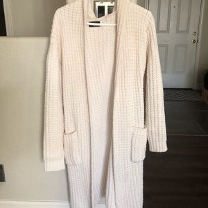 Chenille hooded cardigan